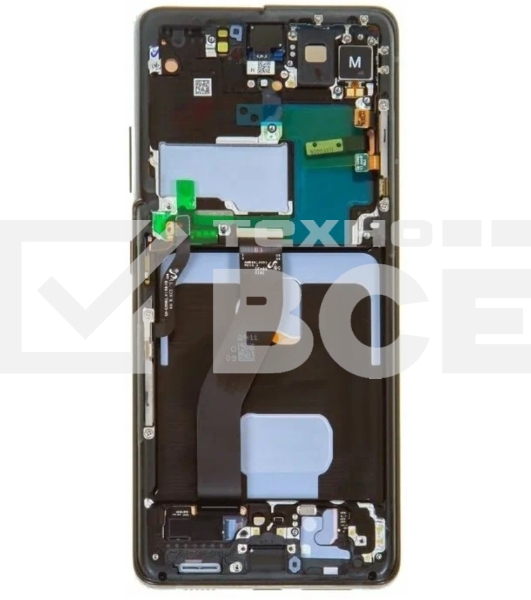 Дисплея для Samsung Galaxy S21 Ultra G998B в сборе с тачскрином ServicePack, серебристый GH82-26035B