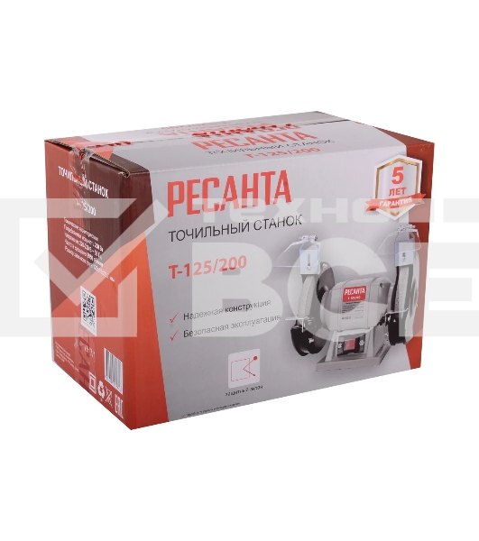 Электроточило Ресанта Т-125/200 200Вт 2950об/мин d=125мм t=16мм