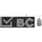 Комплект клавиатура+мышь Оклик S605 проводной USB 1800 DPI черный, фото 1