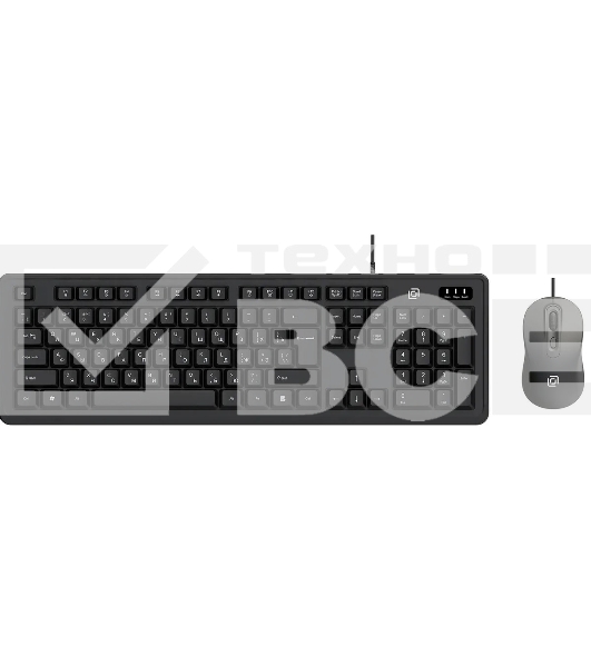 Комплект клавиатура+мышь Оклик S605 проводной USB 1800 DPI черный