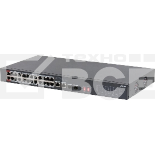 Коммутатор Dahua DH-S3226-24ET-375 (L2) 24x100Мбит/с 2x1Гбит/с 2xКомбо (1000BASE-T/SFP) 24PoE 375W неуправляемый
