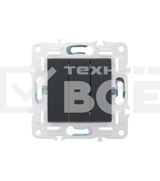 Выключатель 3-кл. IEK SKANDY SK-V11G 10А графит SK-V30-0-10-K53