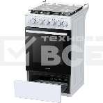 Плита газовая Midea MFO-M4G20T0E(WH) белый/черный, конфорок 4 газовых, духовка 62 л, 49.3 см x 90 см x 55.6 см, фото2