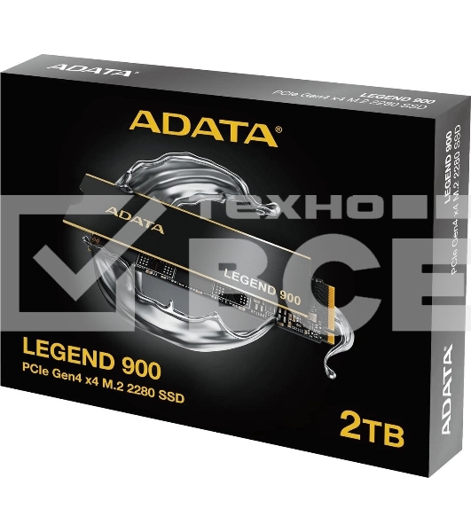 Накопитель SSD ADATA LEGEND 900, 2000Gb, PCIe 4.0 x4, 2280, NVMe, R/W 7000/5400, с радиатором
