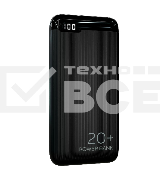 Портативный аккумулятор More choice (4620202550521) PB19-20 2USB 2.1A - 20000mAh черный