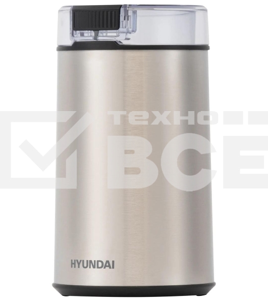 Кофемолка Hyundai HYC-G5261 200Вт сист.помол.:ротац.нож вместим.:60гр серебристый