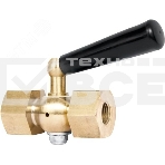 Кран трехходовой для манометра М20х1.5 х 1/2' ВВ с фторопластовой прокладкой и натяжной гайкой, фото 1