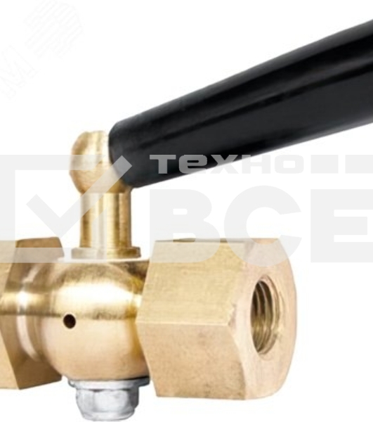 Кран трехходовой для манометра М20х1.5 х 1/2' ВВ с фторопластовой прокладкой и натяжной гайкой