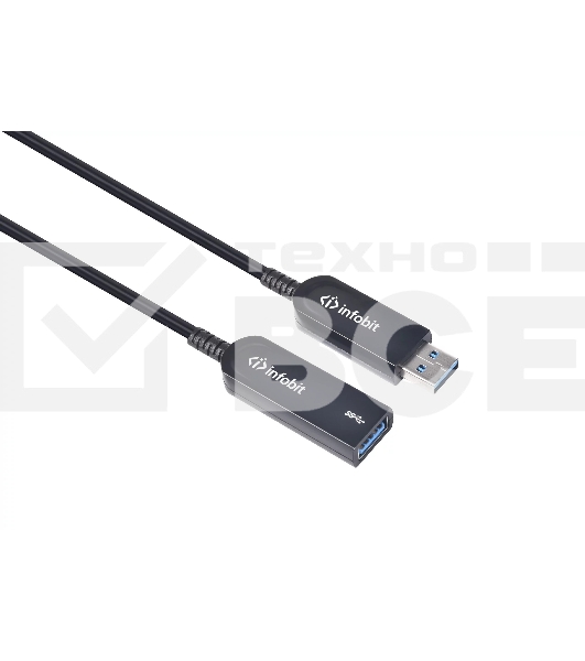 Кабель активный оптический USB 3.0 AOC-USB30-AMAF-30, тип A папа-мама, совместимый с USB 2.0, 30 м
