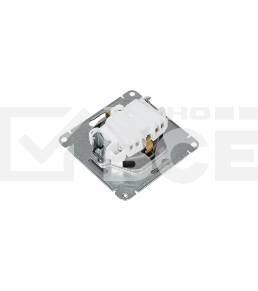 Механизм розетки 1-м СП AtlasDesign 16А IP20 с заземл. защ. шторки с крышкой сталь SchE ATN000946