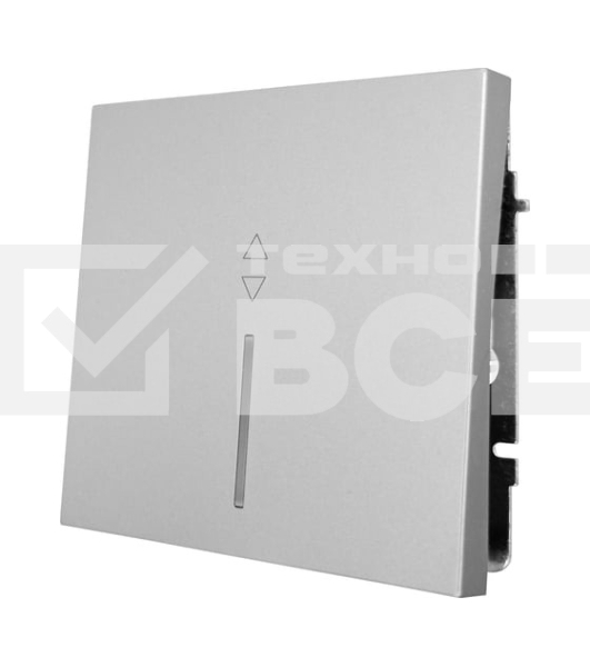 Выключатель проходной 1-кл. с индик. СП ZIMA IP20 10А безвинт. зажим серый матовый LEZARD 704-7488-114QC