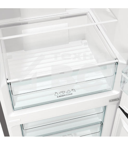 Холодильник Gorenje NRK6201ES4 серебристый двухкамерный 235/96 л морозилка снизу, No Frost