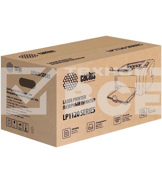 Принтер лазерный Cactus CS-LP1120NWW, A4, ч/б, печ. 18 стр/мин., 600 x 600 dpi, USB, RJ-45