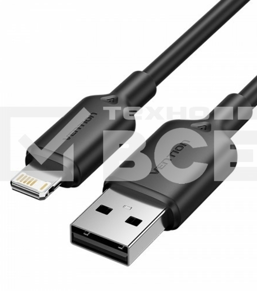 Кабель Vention USB 2.0 AM/Lightning 8M для iPad/iPhone 2.4A Черный