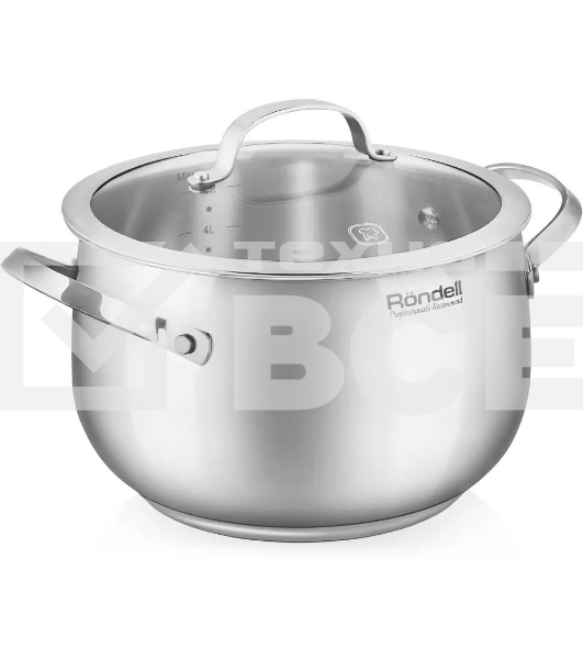 Кастрюля Rondell Calypso RDS-1672 5.8 л. d=22 см (с крышкой) сталь
