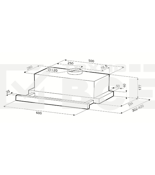 Вытяжка Krona Kamilla 600 GLASS WH