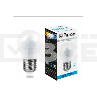 Лампа светодиодная FERON LB-95 (25483) 7W 230V E27 6400K G45