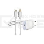 Сетевое зарядное устройство Rexant USB-C, 20Вт в комплекте с кабелем USB-C – Lightning, фото 1