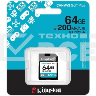 Флеш карта SDXC 64Gb Kingston SDG4/64Gb Canvas Go! Plus w/o adapter