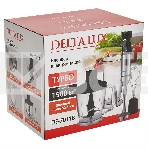 Блендер погружной DELTA LUX DE-7011B черный 1500 Вт, ТУРБО, измельчитель, стакан, венчик (8), фото2