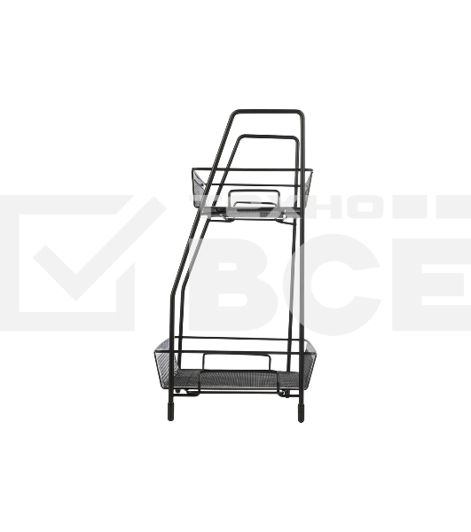 Этажерка настольная двухуровневая Mallony L’ordine Nero, 31,5*17*33 см