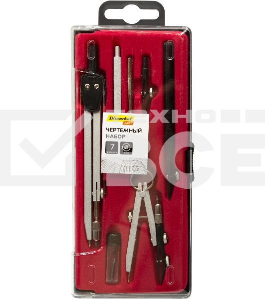 Готовальня Silwerhof Daily, металл, 13.5 см, в комплекте: 7 предметов