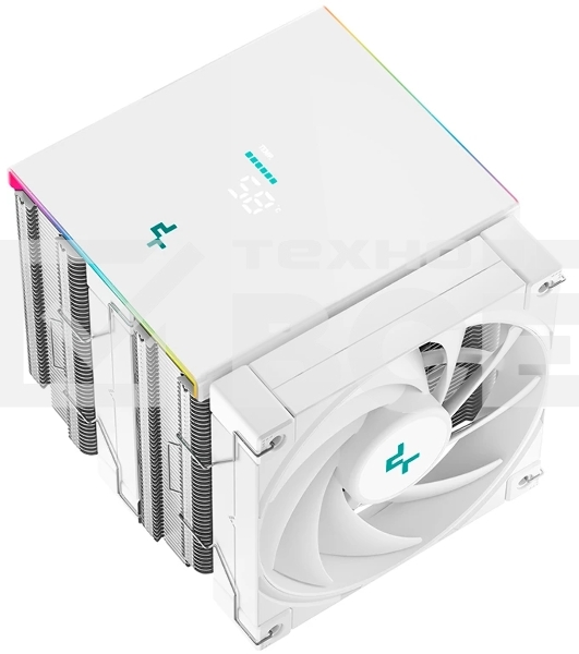 Кулер для процессора DEEPCOOL AK620 DIGITAL SE WH LGA20XX/1700/1200/115X/AM5/AM4 (9шт/кор, TDP 260W, PWM, DUAL Fan 120мм, 6 тепл. трубок, ARGb, белый) RET (R-AK620-WHADMN-GJD)