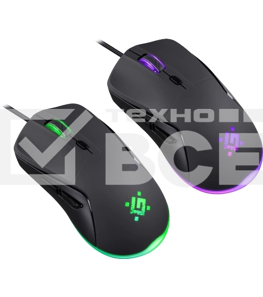 Мышь проводная Defender Arga GM-049 черный, 3600 dpi, USB, кнопки - 6