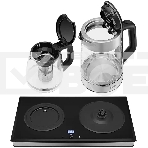 Чайный набор Kitfort КТ-6776 1.8л. 2200Вт черный/нержавеющая сталь корпус: Металл/стекло/пластик, фото6