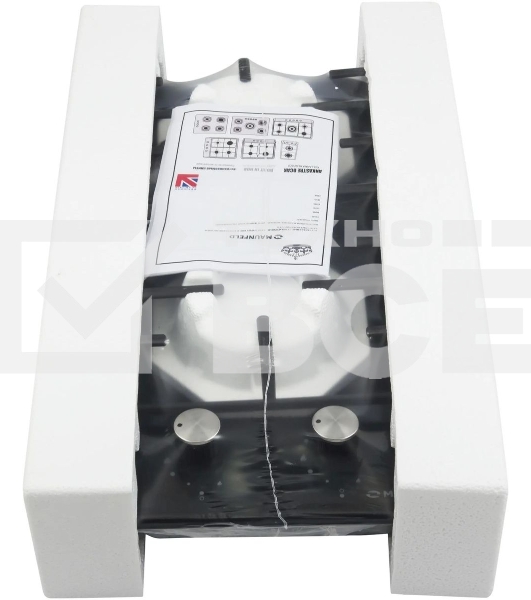 Газовая варочная панель Maunfeld EGHE.32.3EB/G, 2 конфорки, эмалированная сталь, черный