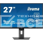 Монитор 27' Iiyama ProLite XUB2797QSNP-B1 IPS QHD, 100 Гц, 1 мс (MPRT), 16:9, 300 кд/м², HDMI 2.0, DP 1.4, USB-C (96 Вт PD), встроенные динамики (2x2 Вт), KVM-модуль, поворотная подставка, черный, фото 1