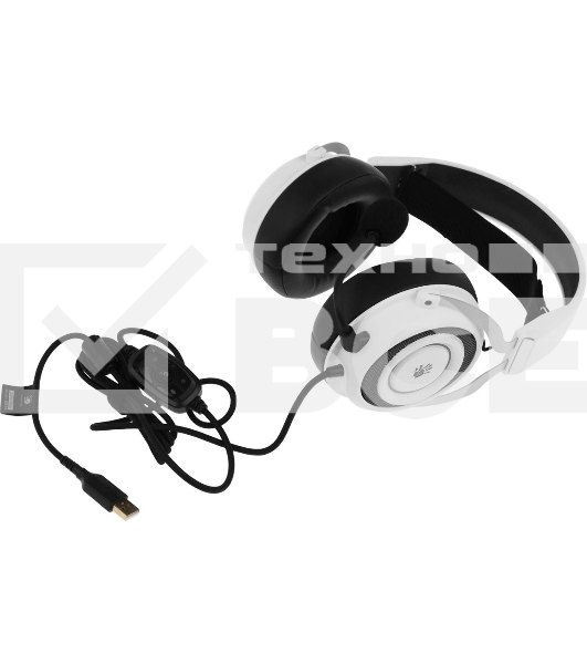 Гарнитура проводная с микрофоном A4Tech Bloody G535 белый/черный 2м мониторные USB оголовье (G535 (BLACK+WHITE) USB)