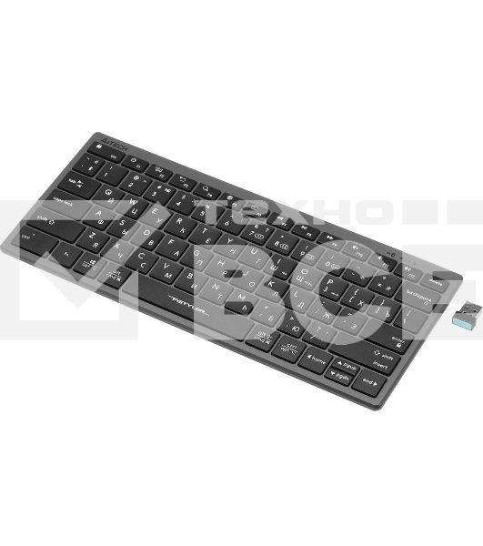 Клавиатура беспроводная A4Tech Fstyler FBX51C серый USB BT/Radio slim Multimedia