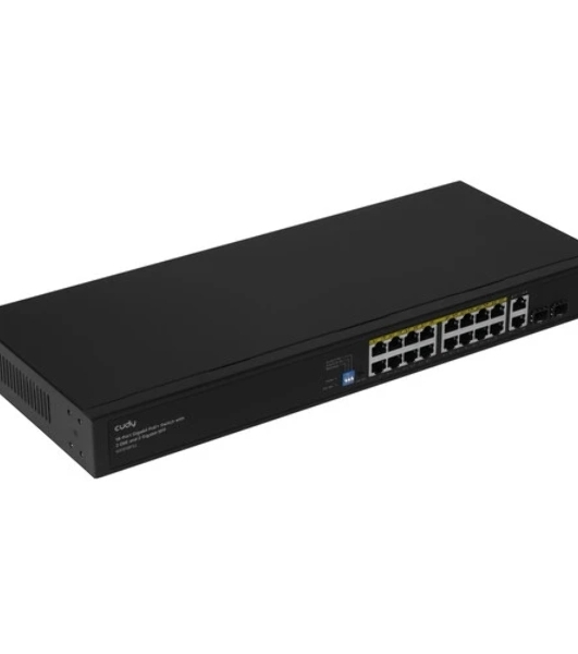 Коммутатор Cudy GS1018PS2, 16×1 Гбит/с, 2×1 Гбит/с Combo (RJ-45/SFP), 2×1 Гбит/с SFP