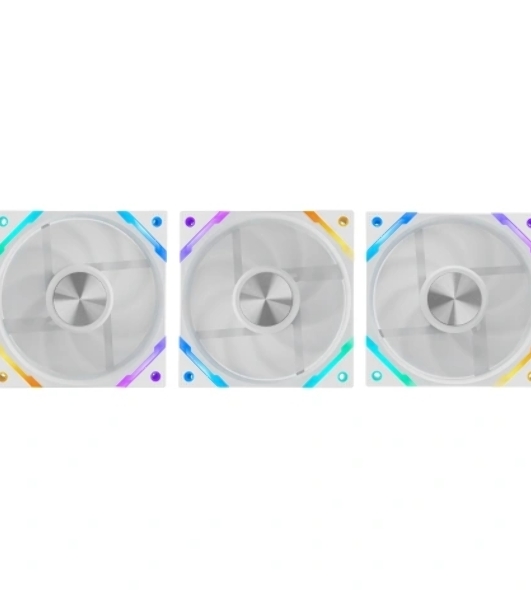 Вентилятор для корпуса Eurocase EU-FN120ARGB_12 WH YH1225 White,120 ARGB fan 3pin+AURA 5V3pin female and male connector with brown box,3pcs in big bro