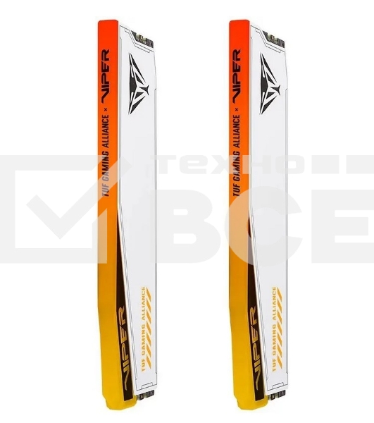 Оперативная память Patriot Viper Elite 5 TUF Gaming, DDR5, 32GB (2x16 GB), 6000 MHz, CL36, радиатор, RGB, белый