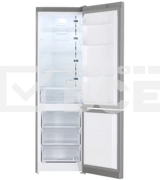 Холодильник Indesit ITS 5200 XB, нержавеющая сталь двухкамерный 247/78л морозилка снизу, No Frost