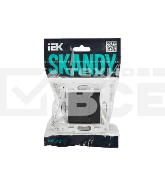 Выключатель 3-кл. IEK SKANDY SK-V11G 10А графит SK-V30-0-10-K53