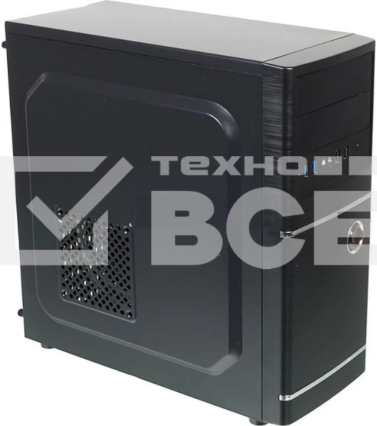 Компьютерный корпус Accord ACC-B301 черный без БП ATX 3x120mm 2xUSB2.0 2xUSB3.0 audio