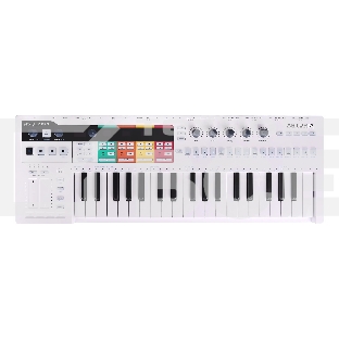 Клавиатура MIDI [430211] Arturia [KeyStep Pro] 37 клавиш, 4-дорожечный секвенсор до 64 шагов, 4 группы разъемов для работы с аналоговым оборудованием и модулями, 24-частный секвенсор ударных, арпеджиатор, разъемы MIDI In/Out, Sync In/Out, CV/Gate Outs