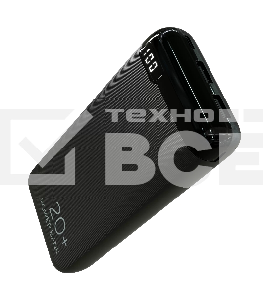 Портативный аккумулятор More choice (4620202550521) PB19-20 2USB 2.1A - 20000mAh черный