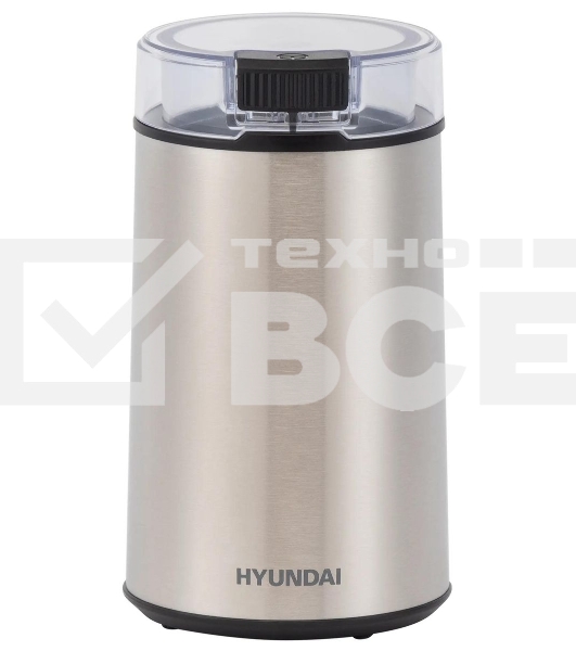 Кофемолка Hyundai HYC-G5261 200Вт сист.помол.:ротац.нож вместим.:60гр серебристый