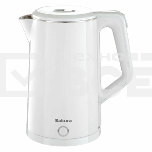 Чайник электрический Sakura SA-2150W 1.8 л, двойной корпус,бел