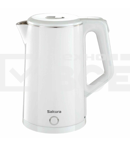 Чайник электрический Sakura SA-2150W 1.8 л, двойной корпус,бел