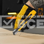 Нож Denzel 18 мм, сменное лезвие, SK4, метал. направляющая, клипса, нажимной фиксатор, фото5