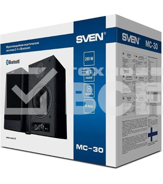 Акустическая система SVEN АС MC-30, черный (200 Вт, Bluetooth, пульт, Optical)