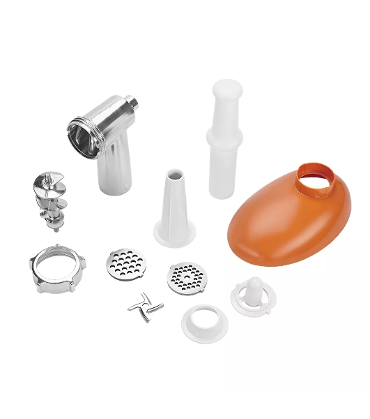 Мясорубка электрическая Kitfort КТ-2113-1 1000Вт белый/оранжевый