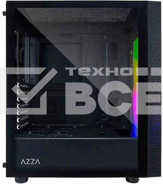 Корпус Azza Celesta F черный без БП ATX 5x120mm 5x140mm 2xUSB2.0 1xUSB3.0 audio bott PSU