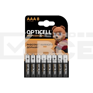 Батарея Opticell Professional AAA AAA (8шт) блистер