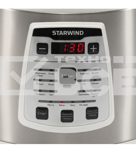 Мультиварка Starwind SMC4200 900Вт 5л белый/серебристый